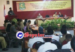 Aplikasi Siskeudes Wabup Sumenep Tekankan Pemerintahan Desa Lebih Berhati-hati Soal Keuangan DD ADD
