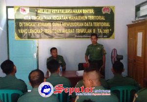 Koramil Batang-Batang Sumenep Terima Tim Pengawasan Pelaksanaan Kegiatan Program Ketatalaksanaan Binter