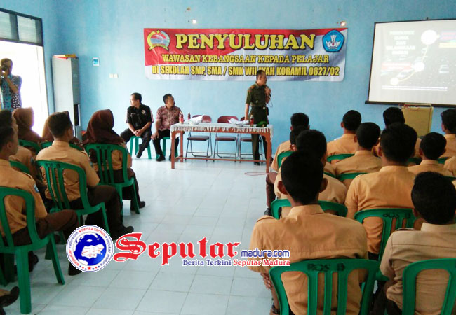 Koramil Kalianget Berikan Wasbang di SMKN 1 Kalianget
