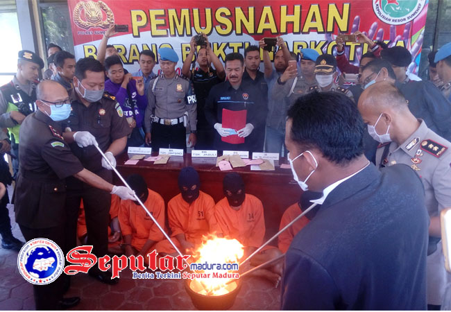 Polres Sumenep Bakar 3 36 gram Narkoba