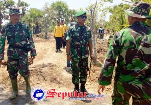 Dandim Sumenep Didampingi Danki SSK Kunjungi Lokasi TMMD di Desa Tarogan