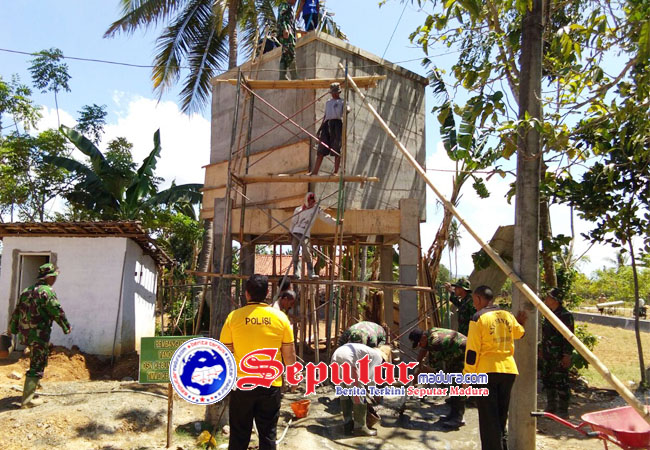 Pembangunan Fisik TMMD Tarogan Sumenep Hampir Rampung